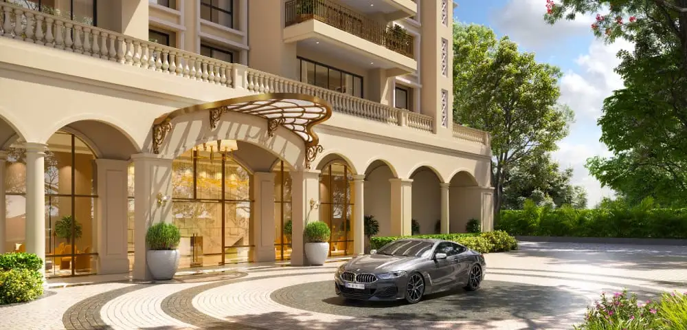 Lodha Azur grand arrival and driveway