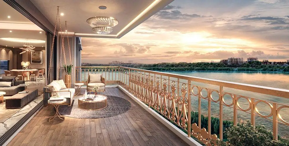 Lodha Azur balcony lake view