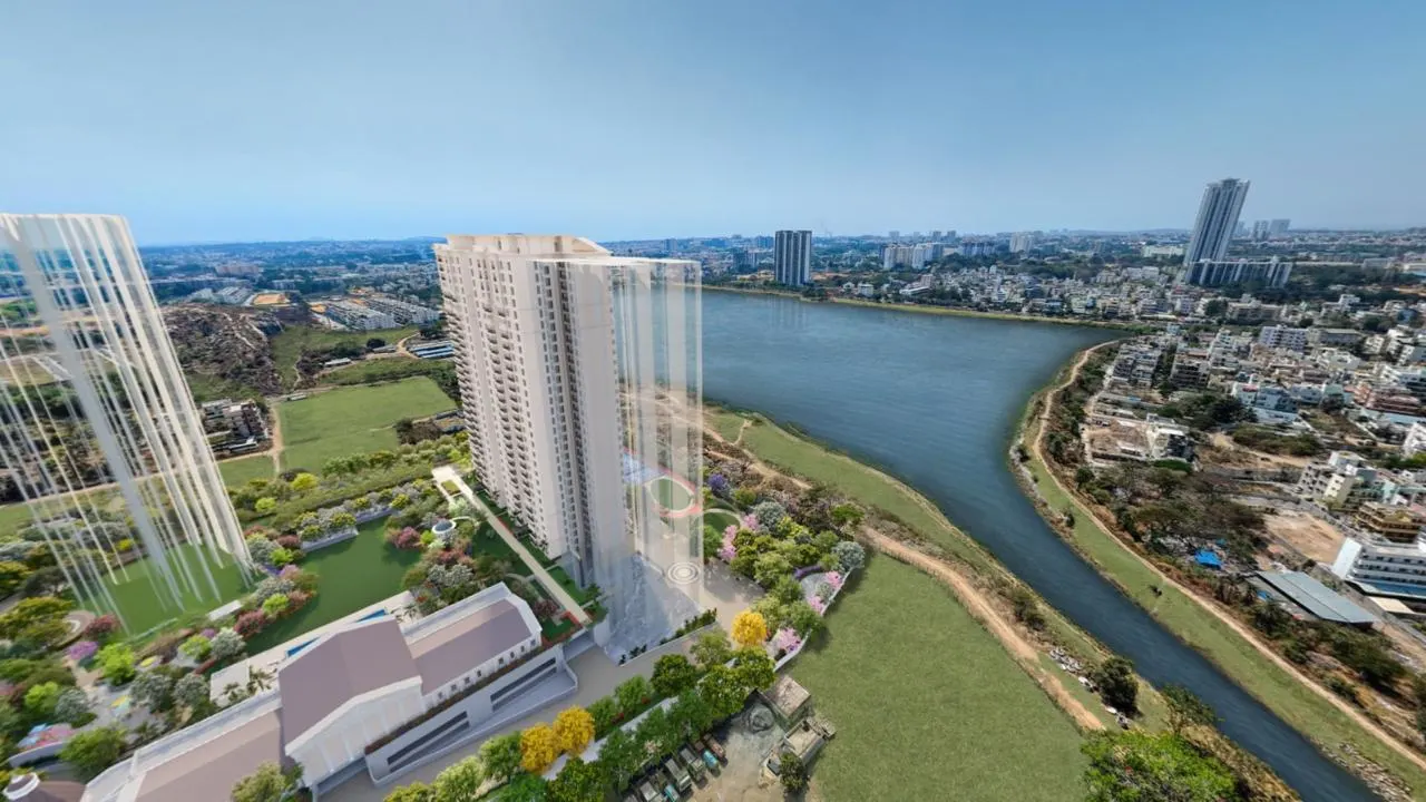 Lodha Azur lakefront aerial