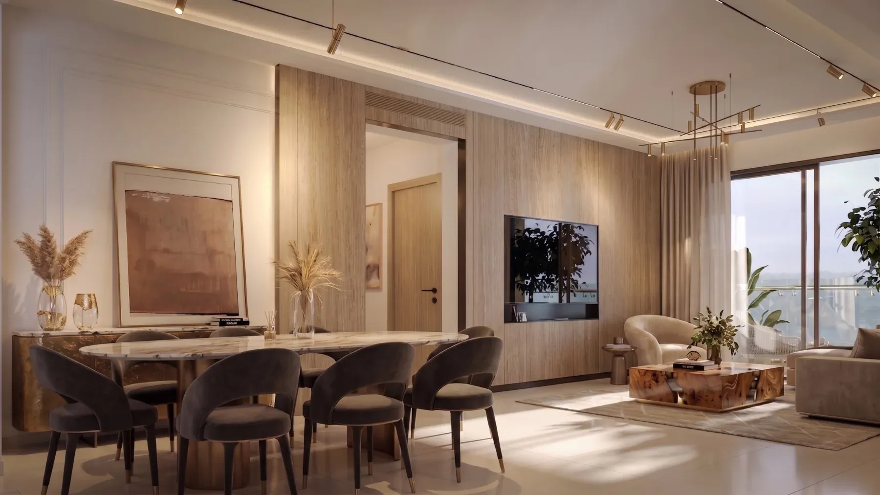 Living and dining space