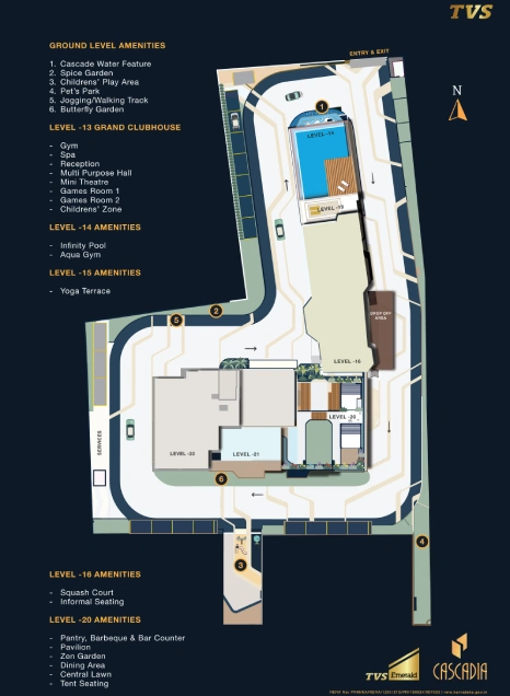 TVS Emerald Cascadia master layout plan