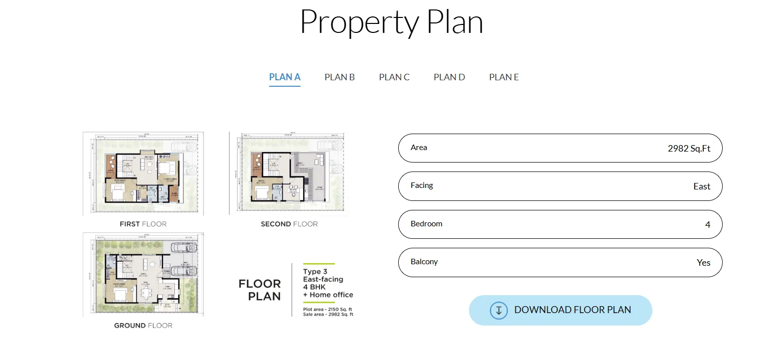 Villa floor plan preview